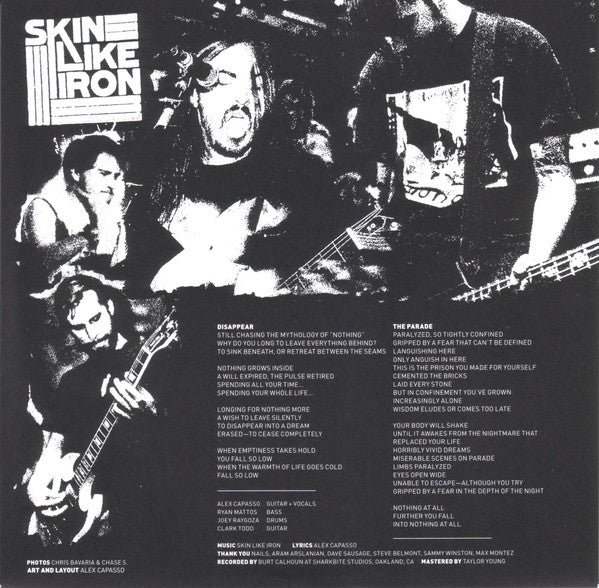 Skin Like Iron / Nails : Skin Like Iron / Nails (7",33 ⅓ RPM)
