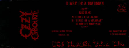 Ozzy Osbourne : Flying High Again / "Diary Of A Madman" (18 Minute Montage) (12",33 ⅓ RPM,Single,Limited Edition,Picture Disc,Promo)