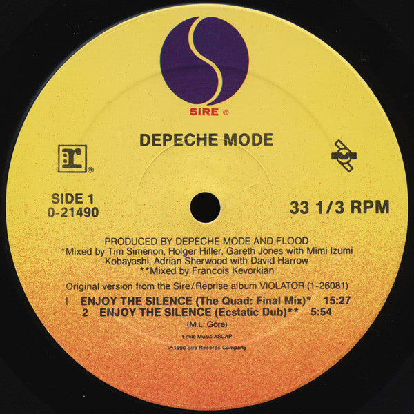 Depeche Mode : Enjoy The Silence (12",33 ⅓ RPM,Maxi-Single)