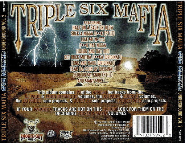 Three 6 Mafia : Club Memphis (Underground Volume 2) (Compilation,Reissue)