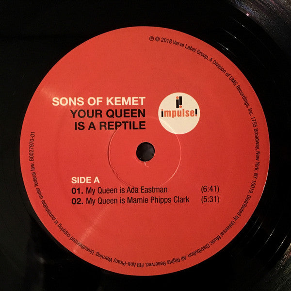 Sons Of Kemet : Your Queen Is A Reptile (LP,Album)