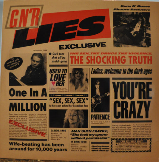 Guns N' Roses : G N' R Lies (LP,Album,Club Edition)