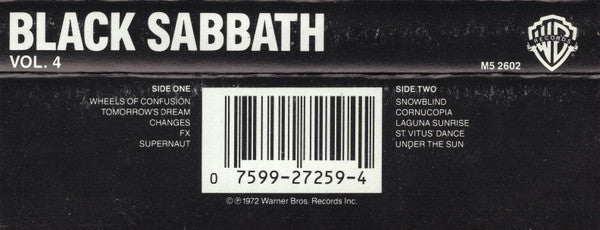 Black Sabbath : Black Sabbath Vol. 4 (Album,Reissue)