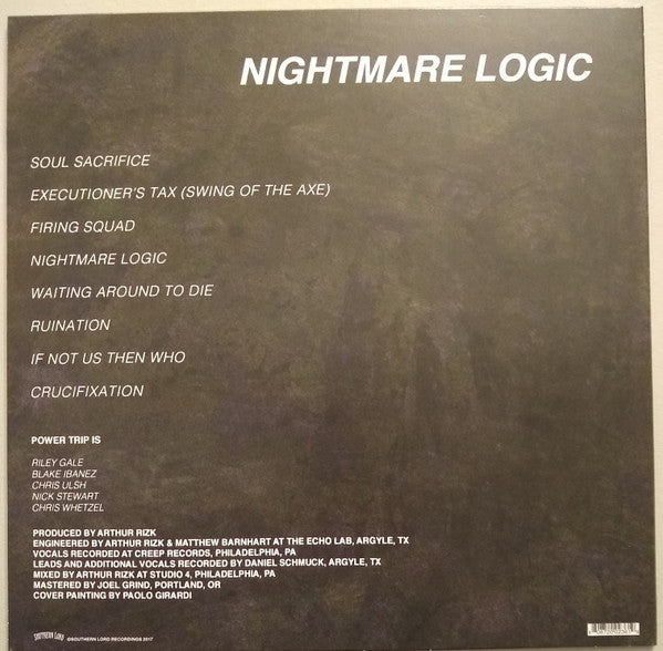 Power Trip (3) : Nightmare Logic (LP,Album,Reissue)