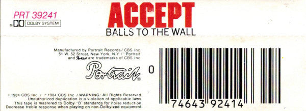 Accept : Balls To The Wall (Album)