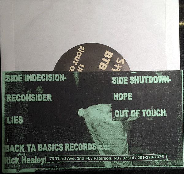 Indecision (2) / Shutdown (2) : Youth Crew 1995 (7")