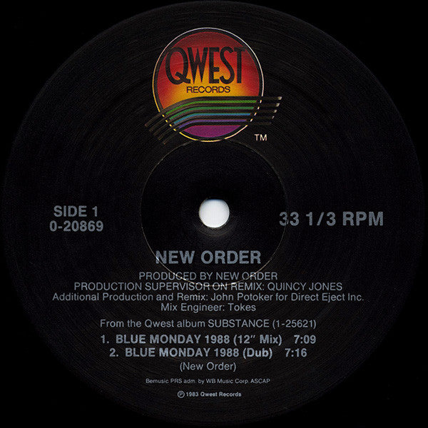 New Order : Blue Monday 1988 (12",33 ⅓ RPM,Maxi-Single)