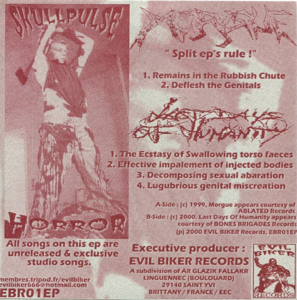 Morgue (2) / Last Days Of Humanity : Splitted Up For Better Digestion! (7",33 ⅓ RPM,EP,Limited Edition,Numbered,Repress)