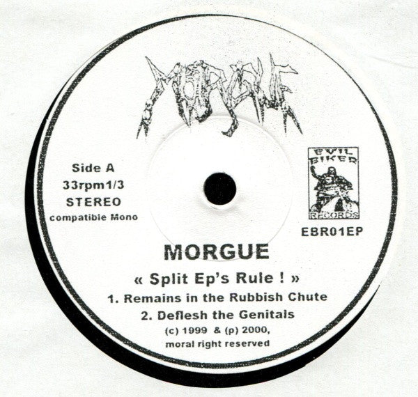 Morgue (2) / Last Days Of Humanity : Splitted Up For Better Digestion! (7",33 ⅓ RPM,EP,Limited Edition,Numbered,Repress)