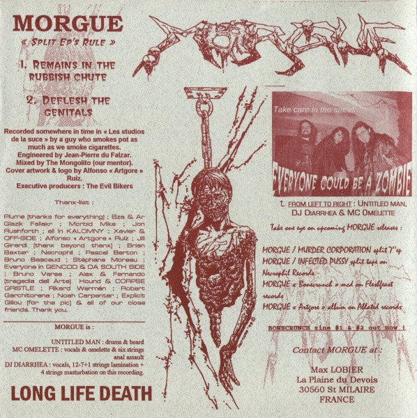 Morgue (2) / Last Days Of Humanity : Splitted Up For Better Digestion! (7",33 ⅓ RPM,EP,Limited Edition,Numbered,Repress)