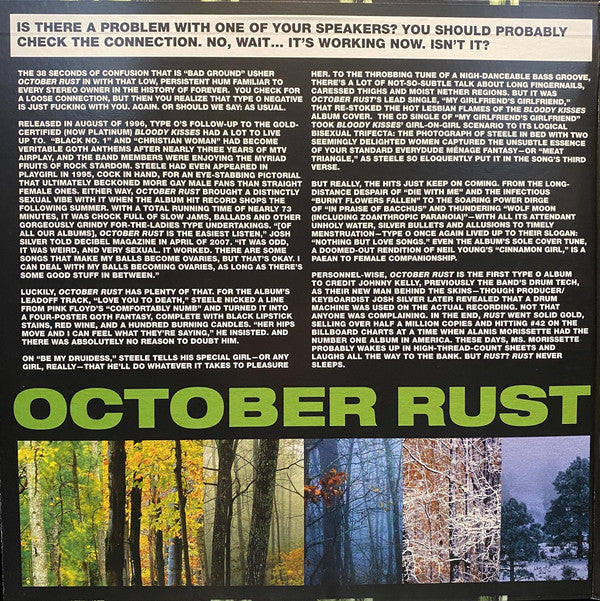 Type O Negative : October Rust (LP,Album,Reissue)