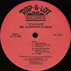 Scarface (3) : Mr. Scarface Is Back (LP,Album)