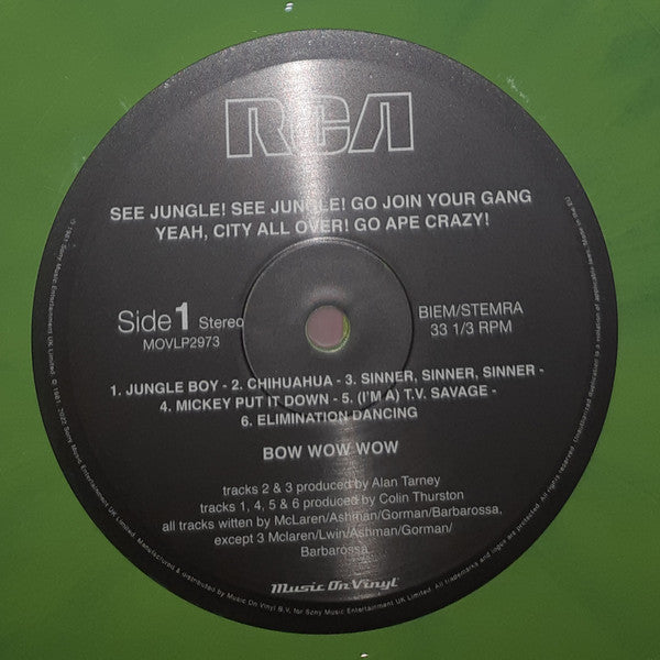 Bow Wow Wow : See Jungle! See Jungle! Go Join Your Gang Yeah, City All Over! Go Ape Crazy! (LP,Album,Limited Edition,Numbered,Reissue)