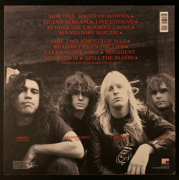 Slayer : South Of Heaven (LP,Album,Reissue,Remastered)