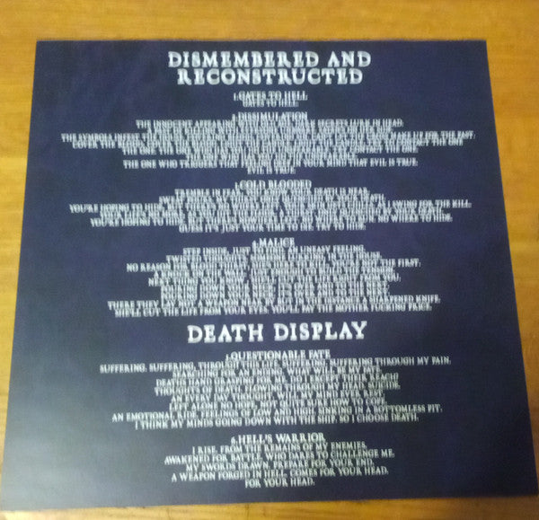 Gates To Hell : Dismembered On Display (12",45 RPM,EP,Compilation,Limited Edition)