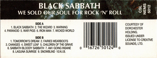 Black Sabbath : We Sold Our Soul For Rock 'N' Roll (Compilation,Reissue)