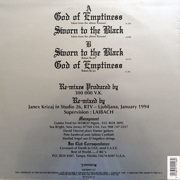 Morbid Angel : Laibach Remixes (12",EP,45 RPM)