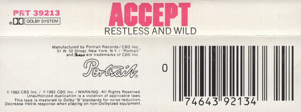 Accept : Restless & Wild (Album)