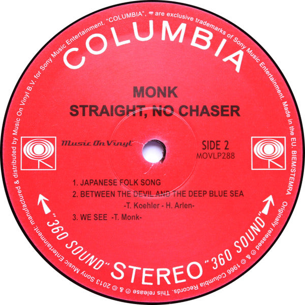 Thelonious Monk : Straight, No Chaser (LP,Album,Reissue,Remastered,Stereo)
