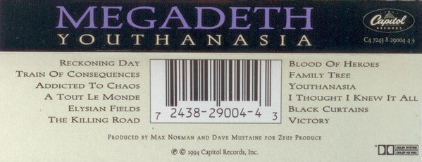 Megadeth : Youthanasia (Album)