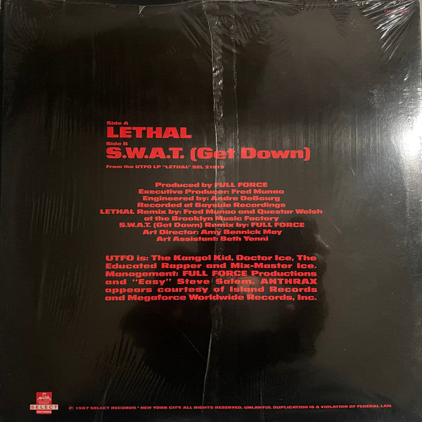 UTFO Featuring Anthrax : Lethal (12",33 ⅓ RPM)