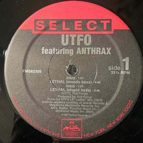 UTFO Featuring Anthrax : Lethal (12",33 ⅓ RPM)