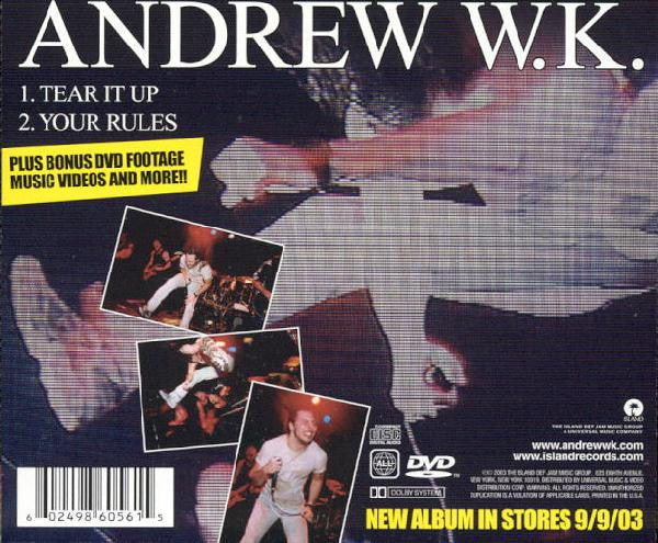 Andrew W.K. : Tear It Up (Single)