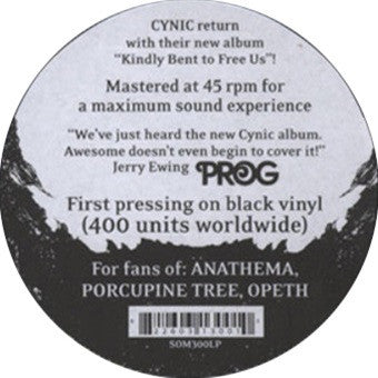 Cynic (2) : Kindly Bent To Free Us (12",45 RPM,Album,Limited Edition)