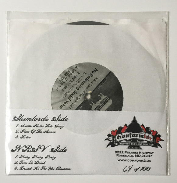 Slumlords / No Redeeming Social Value : Sink With California Fest 2005 (7",Limited Edition,Numbered)