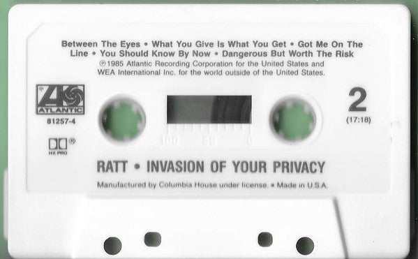 Ratt : Invasion Of Your Privacy (Album,Club Edition)