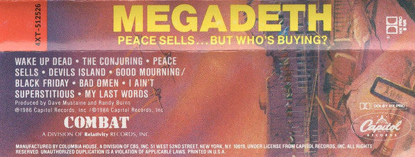 Megadeth : Peace Sells... But Who's Buying? (Album,Club Edition)