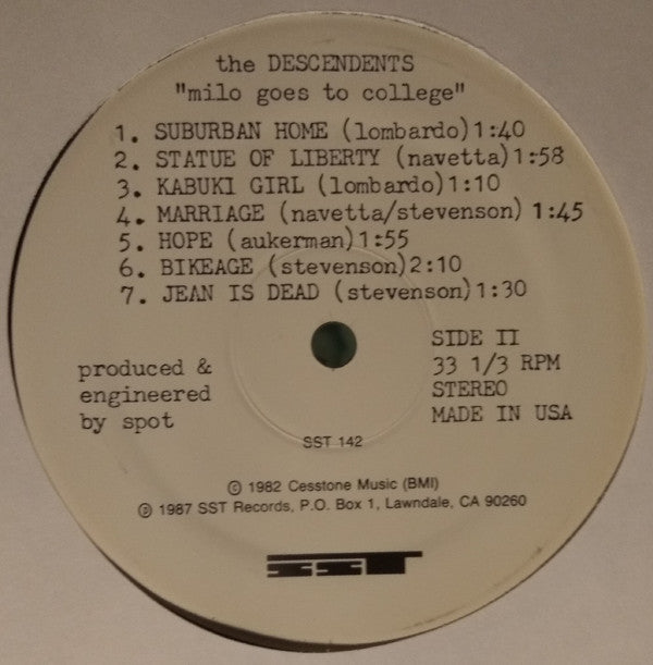 Descendents : Milo Goes To College (LP,Album,Reissue,Remastered)