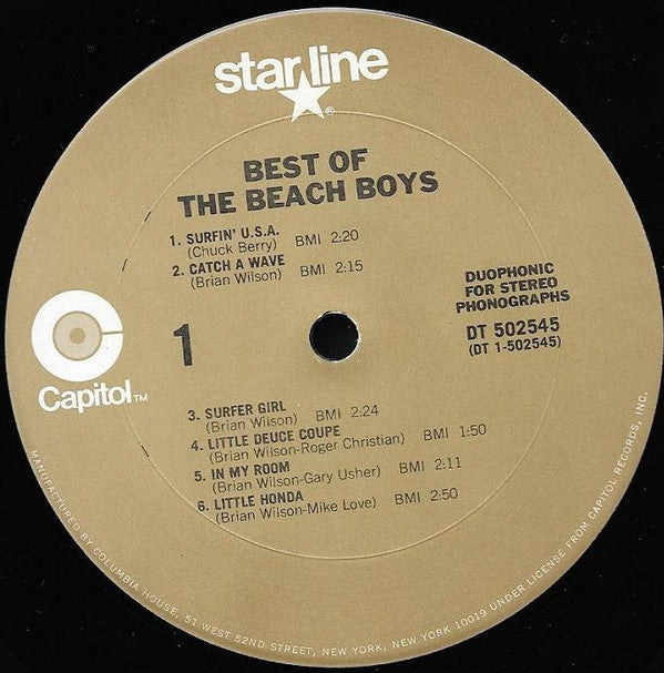 Beach Boys, The : Best Of The Beach Boys - Vol. 1 (LP,Compilation,Club Edition,Reissue,Stereo)