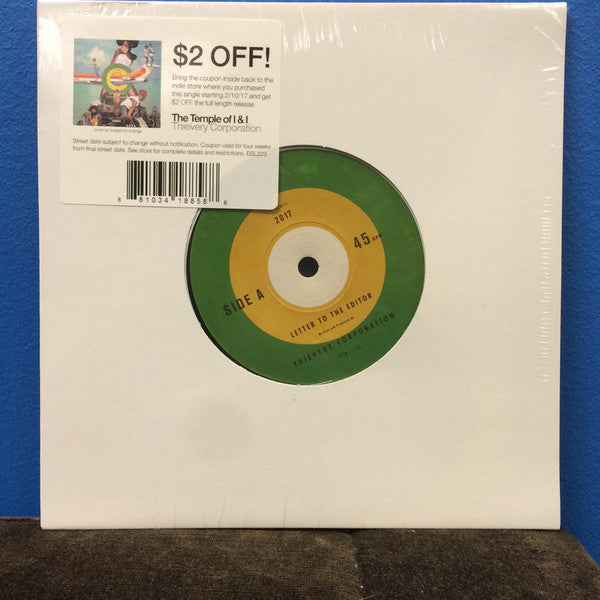 Thievery Corporation : Letter To The Editor (7",45 RPM,Single)